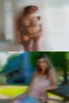 Naked woman control pussy bull