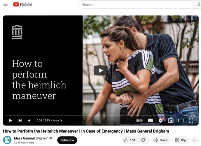 YouTube Helpful Videos for Health Emergencies